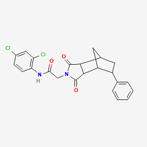 molecular formula C23H20Cl2N2O3 B4231318 N-(2,4-dichlorophenyl)-2-(1,3-dioxo-5-phenyloctahydro-2H-4,7-methanoisoindol-2-yl)acetamide 