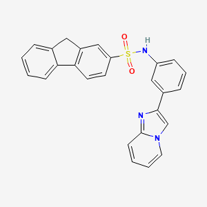 molecular formula C26H19N3O2S B4231578 N-(3-imidazo[1,2-a]pyridin-2-ylphenyl)-9H-fluorene-2-sulfonamide 
