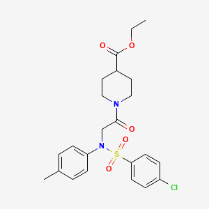 molecular formula C23H27ClN2O5S B4231582 ethyl 1-[2-(N-(4-chlorophenyl)sulfonyl-4-methylanilino)acetyl]piperidine-4-carboxylate 
