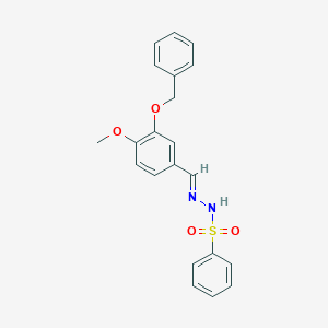 molecular formula C21H20N2O4S B423182 N'-[3-(benzyloxy)-4-methoxybenzylidene]benzenesulfonohydrazide 