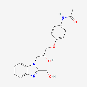 molecular formula C19H21N3O4 B4232091 N-[4-[2-hydroxy-3-[2-(hydroxymethyl)benzimidazol-1-yl]propoxy]phenyl]acetamide 