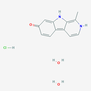 molecular formula C12H15ClN2O3 B042322 1-Methyl-9H-pyrido[3,4-b]indol-7-ol hydrochloride dihydrate CAS No. 149022-16-2