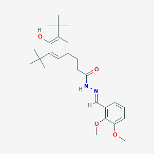 molecular formula C26H36N2O4 B423222 3-(3,5-ditert-butyl-4-hydroxyphenyl)-N'-(2,3-dimethoxybenzylidene)propanohydrazide 