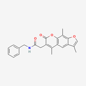 molecular formula C23H21NO4 B4232225 N-BENZYL-2-{3,5,9-TRIMETHYL-7-OXO-7H-FURO[3,2-G]CHROMEN-6-YL}ACETAMIDE 
