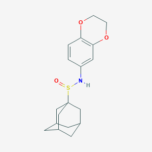 molecular formula C18H23NO3S B4232513 N-(2,3-dihydro-1,4-benzodioxin-6-yl)adamantane-1-sulfinamide 