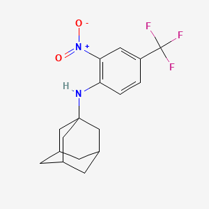 molecular formula C17H19F3N2O2 B4232750 N-[2-nitro-4-(trifluoromethyl)phenyl]adamantan-1-amine 