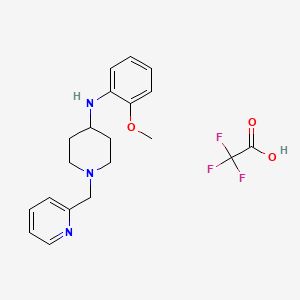 molecular formula C20H24F3N3O3 B4232896 N-(2-methoxyphenyl)-1-(pyridin-2-ylmethyl)piperidin-4-amine;2,2,2-trifluoroacetic acid 