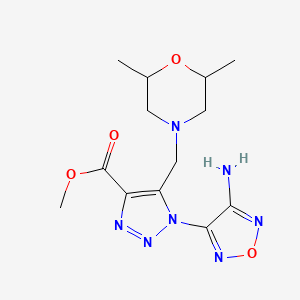 molecular formula C13H19N7O4 B4232991 Methyl 1-(4-amino-1,2,5-oxadiazol-3-yl)-5-[(2,6-dimethylmorpholin-4-yl)methyl]triazole-4-carboxylate 
