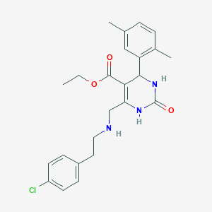 molecular formula C24H28ClN3O3 B4233065 Ethyl 6-({[2-(4-chlorophenyl)ethyl]amino}methyl)-4-(2,5-dimethylphenyl)-2-oxo-1,2,3,4-tetrahydropyrimidine-5-carboxylate 