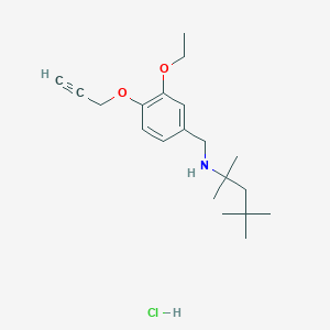 molecular formula C20H32ClNO2 B4233132 N-[(3-ethoxy-4-prop-2-ynoxyphenyl)methyl]-2,4,4-trimethylpentan-2-amine;hydrochloride 