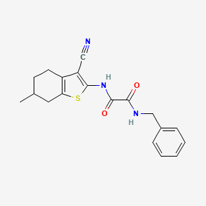 molecular formula C19H19N3O2S B4233495 N'-BENZYL-N-(3-CYANO-6-METHYL-4,5,6,7-TETRAHYDRO-1-BENZOTHIOPHEN-2-YL)ETHANEDIAMIDE 