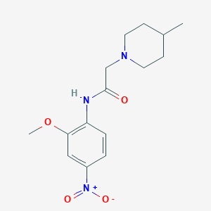 molecular formula C15H21N3O4 B4233499 N-(2-methoxy-4-nitrophenyl)-2-(4-methylpiperidin-1-yl)acetamide 