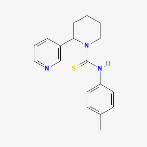 molecular formula C18H21N3S B4233571 N-(4-methylphenyl)-2-pyridin-3-ylpiperidine-1-carbothioamide 