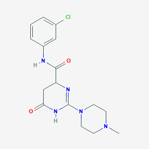 molecular formula C16H20ClN5O2 B4233778 N-(3-chlorophenyl)-2-(4-methylpiperazin-1-yl)-6-oxo-3,4,5,6-tetrahydropyrimidine-4-carboxamide 