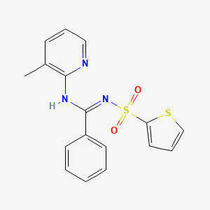 molecular formula C17H15N3O2S2 B4233903 N-(3-methylpyridin-2-yl)-N'-thiophen-2-ylsulfonylbenzenecarboximidamide 