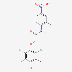 molecular formula C17H15Cl3N2O4 B4234183 N-(2-methyl-4-nitrophenyl)-2-(2,4,6-trichloro-3,5-dimethylphenoxy)acetamide 
