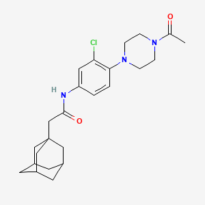 molecular formula C24H32ClN3O2 B4234336 N-[4-(4-acetylpiperazin-1-yl)-3-chlorophenyl]-2-(1-adamantyl)acetamide 