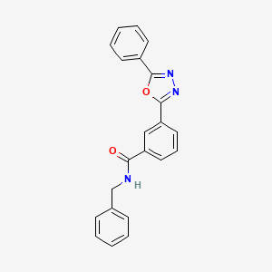 molecular formula C22H17N3O2 B4234422 N~1~-Benzyl-3-(5-phenyl-1,3,4-oxadiazol-2-YL)benzamide 