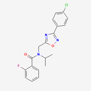molecular formula C19H17ClFN3O2 B4234427 N-{[3-(4-chlorophenyl)-1,2,4-oxadiazol-5-yl]methyl}-2-fluoro-N-(propan-2-yl)benzamide 