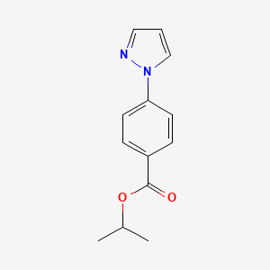 molecular formula C13H14N2O2 B4234524 Propan-2-yl 4-pyrazol-1-ylbenzoate 