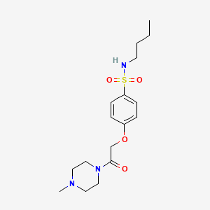 molecular formula C17H27N3O4S B4234544 N-butyl-4-[2-(4-methylpiperazin-1-yl)-2-oxoethoxy]benzenesulfonamide 