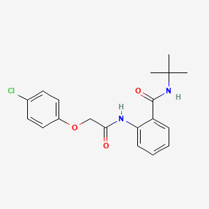 molecular formula C19H21ClN2O3 B4234556 N-TERT-BUTYL-2-[2-(4-CHLOROPHENOXY)ACETAMIDO]BENZAMIDE 