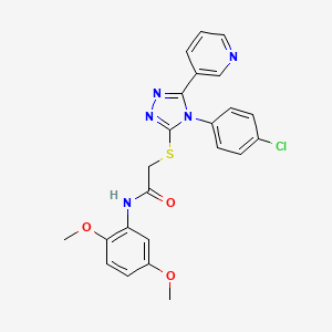 molecular formula C23H20ClN5O3S B4234579 2-{[4-(4-CHLOROPHENYL)-5-(3-PYRIDYL)-4H-1,2,4-TRIAZOL-3-YL]SULFANYL}-N~1~-(2,5-DIMETHOXYPHENYL)ACETAMIDE 