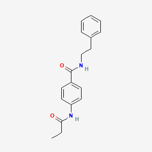 molecular formula C18H20N2O2 B4234584 N-(2-PHENYLETHYL)-4-PROPANAMIDOBENZAMIDE 