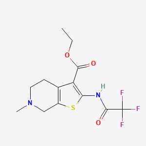 molecular formula C13H15F3N2O3S B4234590 ETHYL 6-METHYL-2-[(2,2,2-TRIFLUOROACETYL)AMINO]-4,5,6,7-TETRAHYDROTHIENO[2,3-C]PYRIDINE-3-CARBOXYLATE 