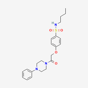 molecular formula C22H29N3O4S B4234663 N-butyl-4-[2-oxo-2-(4-phenylpiperazin-1-yl)ethoxy]benzenesulfonamide 