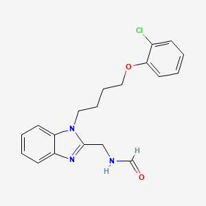 molecular formula C19H20ClN3O2 B4234767 N-({1-[4-(2-CHLOROPHENOXY)BUTYL]-1H-1,3-BENZODIAZOL-2-YL}METHYL)FORMAMIDE 