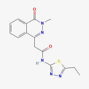 molecular formula C15H15N5O2S B4234847 N-(5-ethyl-1,3,4-thiadiazol-2-yl)-2-(3-methyl-4-oxo-3,4-dihydrophthalazin-1-yl)acetamide 