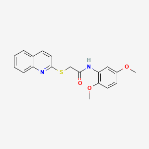 molecular formula C19H18N2O3S B4234928 N~1~-(2,5-DIMETHOXYPHENYL)-2-(2-QUINOLYLSULFANYL)ACETAMIDE 