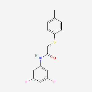 molecular formula C15H13F2NOS B4234948 N-(3,5-difluorophenyl)-2-[(4-methylphenyl)sulfanyl]acetamide 