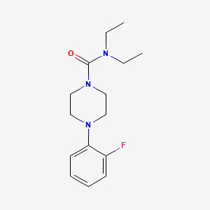 molecular formula C15H22FN3O B4234994 N,N-diethyl-4-(2-fluorophenyl)piperazine-1-carboxamide 