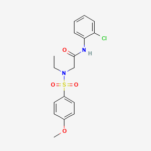 molecular formula C17H19ClN2O4S B4235053 N-(2-chlorophenyl)-N~2~-ethyl-N~2~-[(4-methoxyphenyl)sulfonyl]glycinamide 