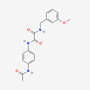 molecular formula C18H19N3O4 B4235076 N'-(4-acetamidophenyl)-N-[(3-methoxyphenyl)methyl]oxamide 