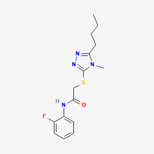 molecular formula C15H19FN4OS B4235154 2-[(5-butyl-4-methyl-1,2,4-triazol-3-yl)sulfanyl]-N-(2-fluorophenyl)acetamide 