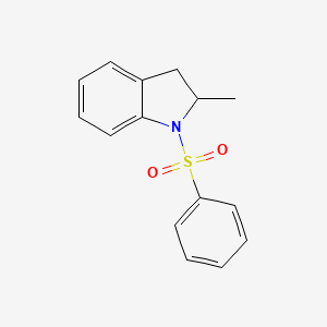 molecular formula C15H15NO2S B4235220 1-(Phenylsulfonyl)-2-methylindoline 