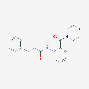 molecular formula C21H24N2O3 B4235318 N-[2-(morpholin-4-ylcarbonyl)phenyl]-3-phenylbutanamide 