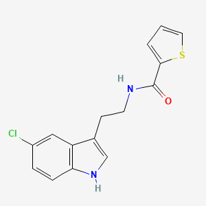 molecular formula C15H13ClN2OS B4235467 N-[2-(5-chloro-1H-indol-3-yl)ethyl]thiophene-2-carboxamide 