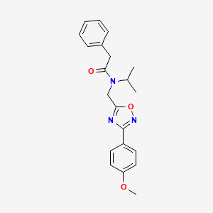 molecular formula C21H23N3O3 B4235474 N-{[3-(4-methoxyphenyl)-1,2,4-oxadiazol-5-yl]methyl}-2-phenyl-N-(propan-2-yl)acetamide 