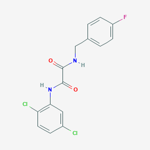 molecular formula C15H11Cl2FN2O2 B4235516 N'-(2,5-dichlorophenyl)-N-[(4-fluorophenyl)methyl]oxamide 