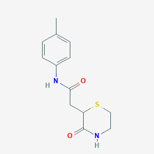 molecular formula C13H16N2O2S B4235536 N-(4-methylphenyl)-2-(3-oxothiomorpholin-2-yl)acetamide 