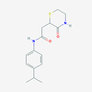 molecular formula C15H20N2O2S B4235539 N-(4-isopropylphenyl)-2-(3-oxothiomorpholin-2-yl)acetamide 