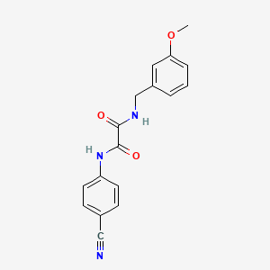 molecular formula C17H15N3O3 B4235554 N'-(4-cyanophenyl)-N-[(3-methoxyphenyl)methyl]oxamide 