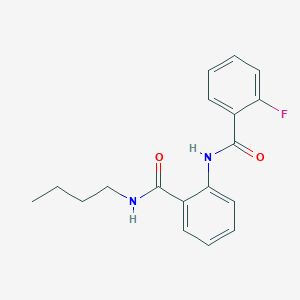 molecular formula C18H19FN2O2 B4235578 N-BUTYL-2-(2-FLUOROBENZAMIDO)BENZAMIDE 