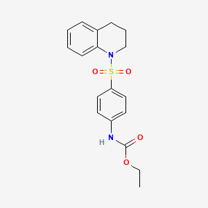 molecular formula C18H20N2O4S B4235684 ethyl N-[4-(3,4-dihydro-2H-quinolin-1-ylsulfonyl)phenyl]carbamate 