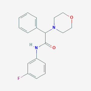 molecular formula C18H19FN2O2 B4235690 N-(3-fluorophenyl)-2-(morpholin-4-yl)-2-phenylacetamide 