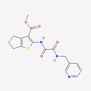 molecular formula C17H17N3O4S B4235701 METHYL 2-({[(PYRIDIN-3-YL)METHYL]CARBAMOYL}FORMAMIDO)-4H,5H,6H-CYCLOPENTA[B]THIOPHENE-3-CARBOXYLATE 